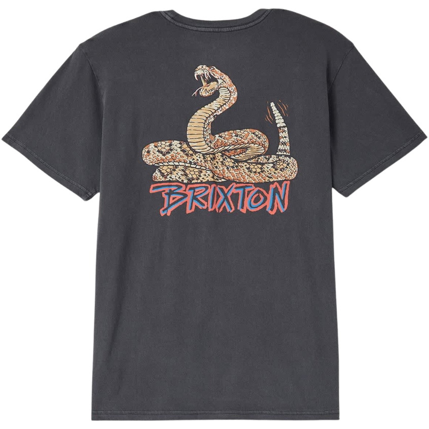 2026 Brixton Mens Rockton T-Shirt 17582 - Black Worn Wash